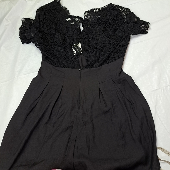 MOLLY Bracken Black Lace Romper - Picture 6 of 12